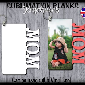 Ss MOM KEYCHAIN Sublimation Blanks Hardware INCLUDED Wholesale Handmade Mothers Day Gifts Gifts for Mom Dog Mom Keyring Photo Gift Ideas Diy