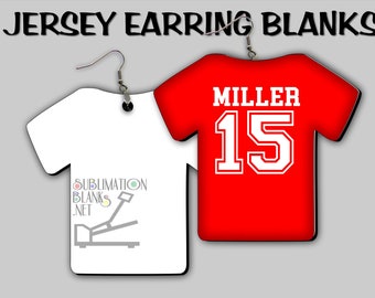 Pendientes de una sola cara, pendientes de jersey para uniforme médico, pendientes de camiseta para sublimación, pendientes de sublimación, precios al por mayor, varios tamaños, bricolaje.