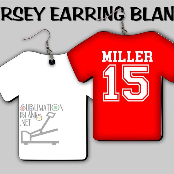 Single Sided Earring Blanks JERSEY SCRUB Top Earrings TSHIRT Sublimation Blanks Sublimation Earrings Wholesale Prices Multiple Sizes diy