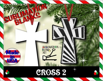 Ss Cross Sublimation Blanks Christmas Ornaments Photo Ornament Gift Custom Ornament Blanks for Sublimation Diy Christian Ornament Religious