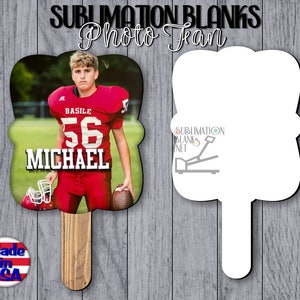 Single Sided SUBLIMATION Blanks PADDLE FAN 8&quot; 10&quot; 12&quot; 14&quot; 16&quot; 18&quot; 20&quot; 22&quot; Picture Photo Diy Unisub Graduation Fan Wedding Fan Memorial Fan