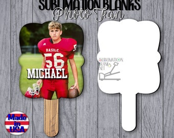Single Sided SUBLIMATION Blanks PADDLE FAN 8&quot; 10&quot; 12&quot; 14&quot; 16&quot; 18&quot; 20&quot; 22&quot; Picture Photo Diy Unisub Graduation Fan Wedding Fan Memorial Fan