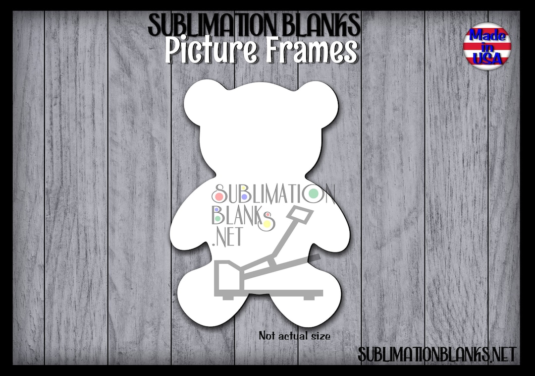 Sublimation Blanks TEDDY BEAR PICTURE Frames Unisub Blanks for