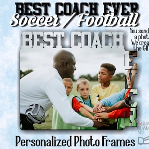 GEPERSONALISEERDE geschenken beste COACH ooit VOETBAL fotolijst aangepaste fotolijst cadeaus voor vader Soccer Coach geschenken voor moeder gepersonaliseerd cadeau