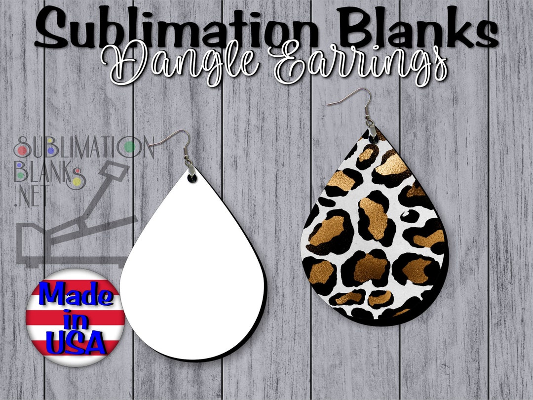 Ss TEARDROP Shaped Earring Blank Sublimation Blanks EARRINGS Jewelry Blanks Wholesale Diy Single