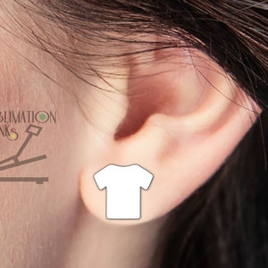 STUD Earrings TSHIRT SUBLIMATION Blanks Bulk Wholesale Earrings Cute Earrings jewelry Wooden Blanks Fun Earrings Handmade earrings diy Mdf