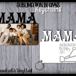 Ss MAMA KEYCHAIN Sublimation Blanks Hardware INCLUDED Handmade Mothers Day Gifts Gifts for Mom Dog Mom Photo Gift Ideas Keychain Blank Diy