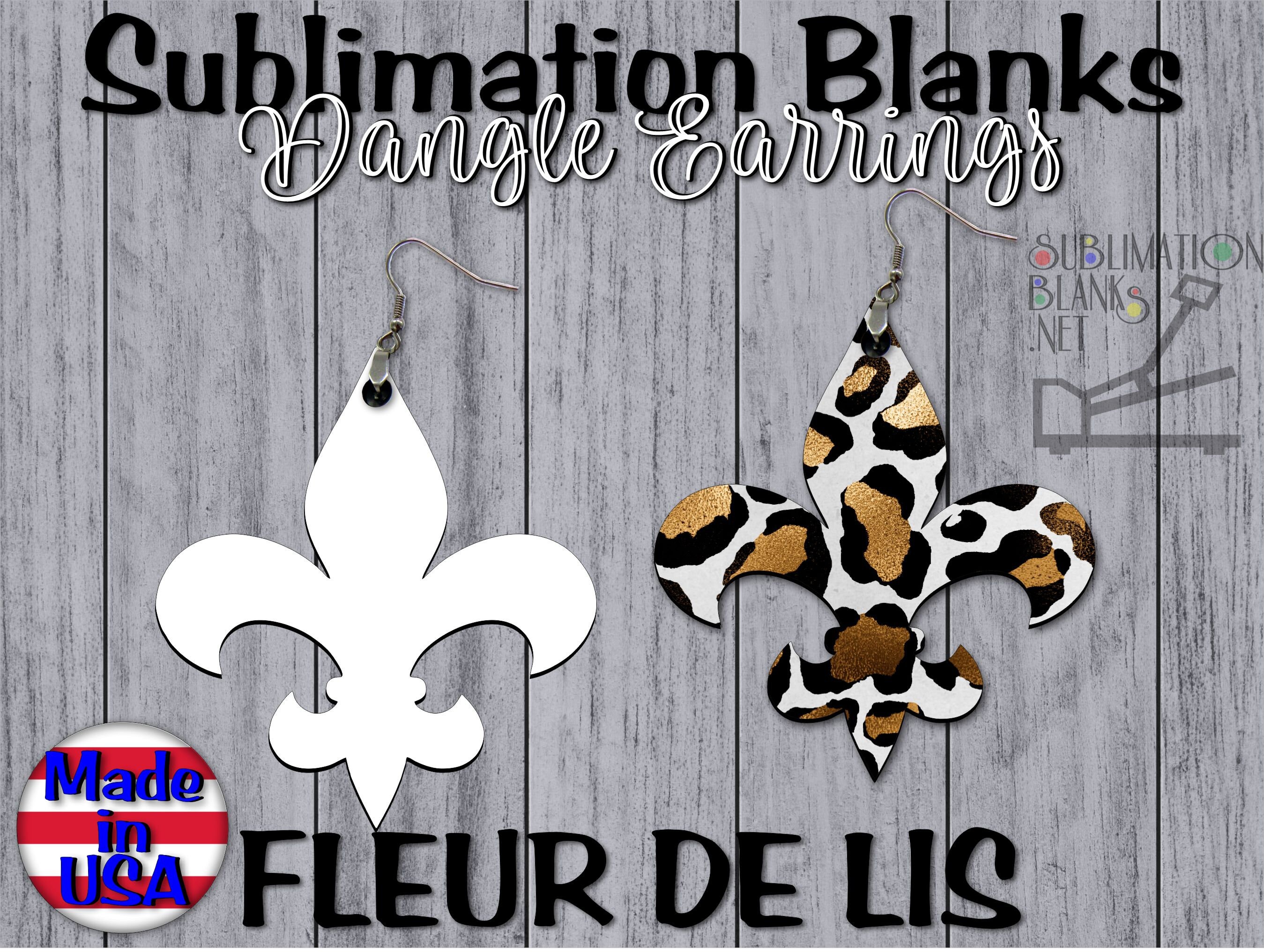 Fleur de lis dangle cheap earrings