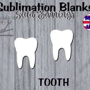 Boucles d&#39;oreilles DENT Stuss SUBLIMATION ébauches de bijoux en bois boucles d&#39;oreilles ébauches de boucles d&#39;oreilles goujon mdf bricolage dentiste cadeaux