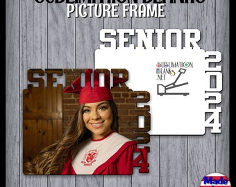 SENIOR -top 2024 - side, PICTURE FRAMEs, Sublimation Blanks, Unisub, Blanks for Sublimation, Photo Frame, diy, graduation gift, Wall Decor