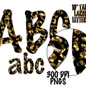 Png, Cyfrowy, Alfabet, CZARNY ZŁOTY Folia GLITTER Png Czcionka Png ListScrapbook AlfabetClipart sublimacja png Saints png ,Diy