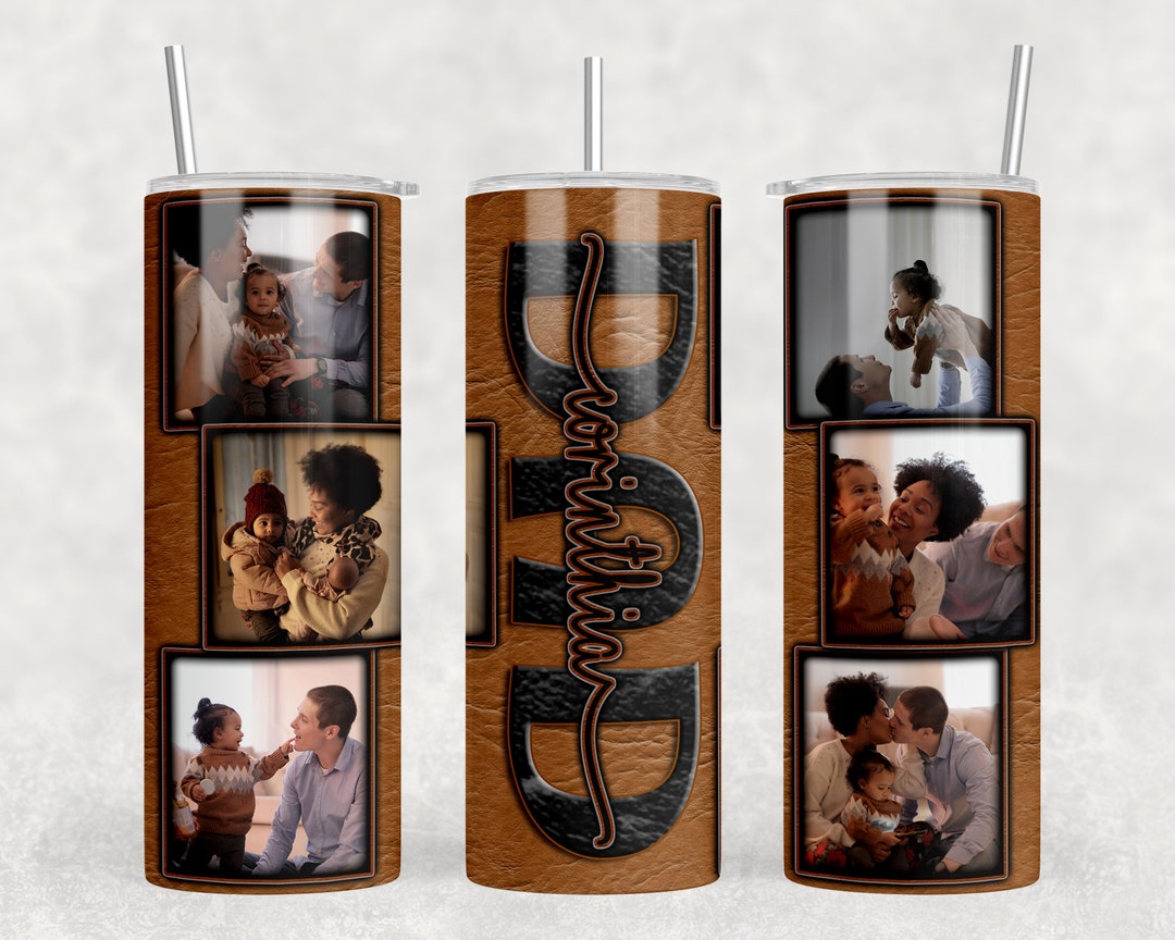 Tumbler Wrap Fathers Day Dad Men, Editable PSD PNG 3D Digital Download ...