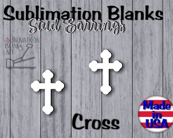 MDF Sublimation Blank Earrings - DIY Dangle Earring Blanks For Custom Printing - 6 Sets Cross Shape - View #6