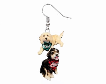 Custom Pet Photo Face Earrings | Personalized Gift| Custom Earrings CUTOUT | Gift for cat dog pet owners | Dog mom | Cat Mom |