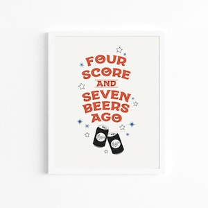 Sztuka ścienna 4 lipca | Pobierz grę do picia 4 lipca | Znak na wózek barowy Republican Wall Art | Znak na imprezę 4 lipca Pobierz