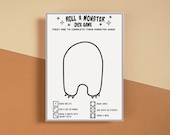 Kids Halloween Game, Kids Halloween Dice Game, Halloween Monster Game, Kids Halloween Party, Halloween Party Printable