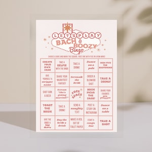 Las Vegas Bachelorette Drinking Game | Bachelorette Bingo Drinking Game | Bridesmaids Las Vegas Game | Instant Download Party Printable