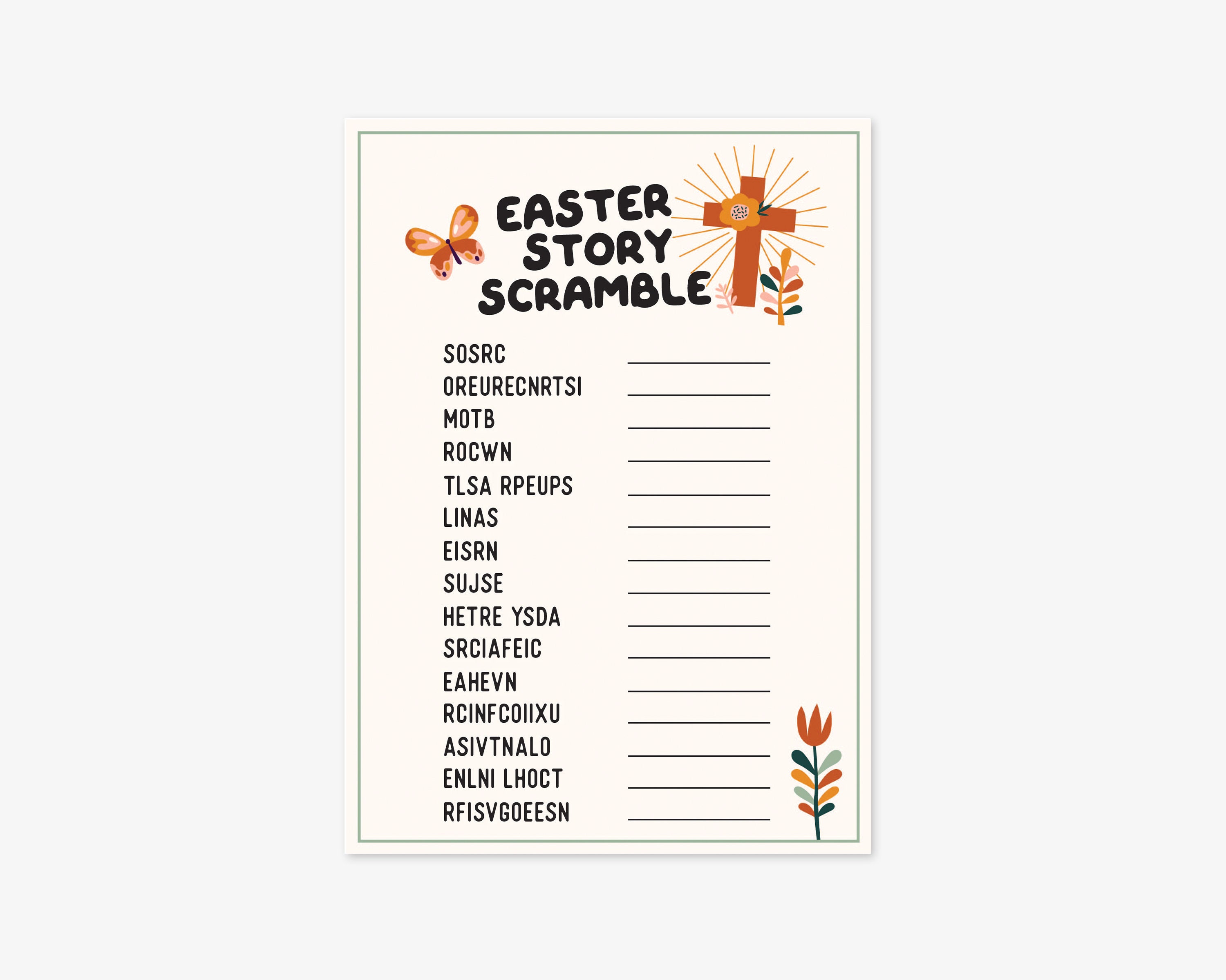 Easter Game Bundle Easter Story Scramble Family Game Easter Candy Dice