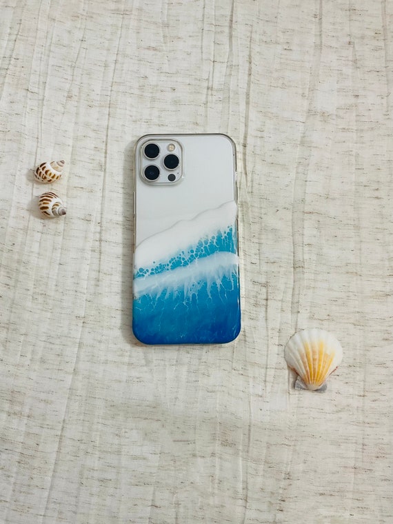 Handmade Resin and Wave iPhone Case: Perfect for Beach Lovers (IPHONE 11,12,13, MAXS & XR)