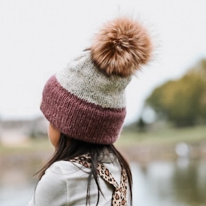 The Pines Two Toned Double Brim Beanie, Women’s Winter Beanie, Kids Winter Beanie, Christmas Gift, Gifts for Mama