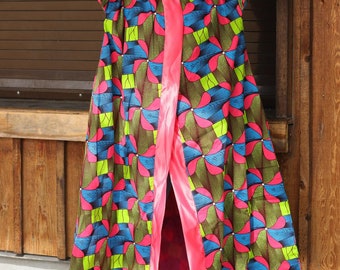 African Print Kimono Long Jacket
