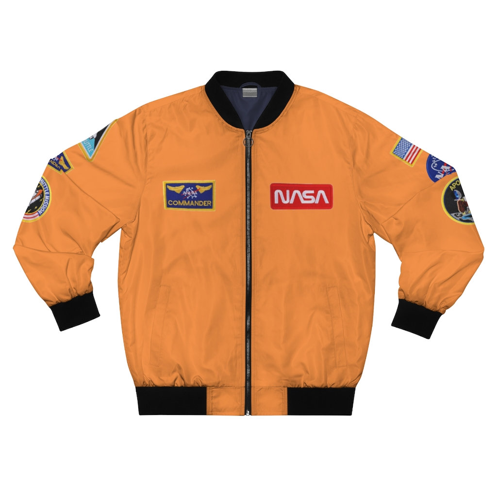 Men's AOP Orange NASA Bomber Jacket