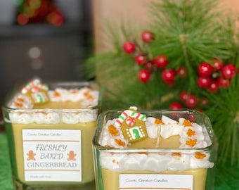 Freshly Baked Gingerbread Candle - Holiday Candles - Christmas Candles - Gingerbread Candles - Homemade Candles