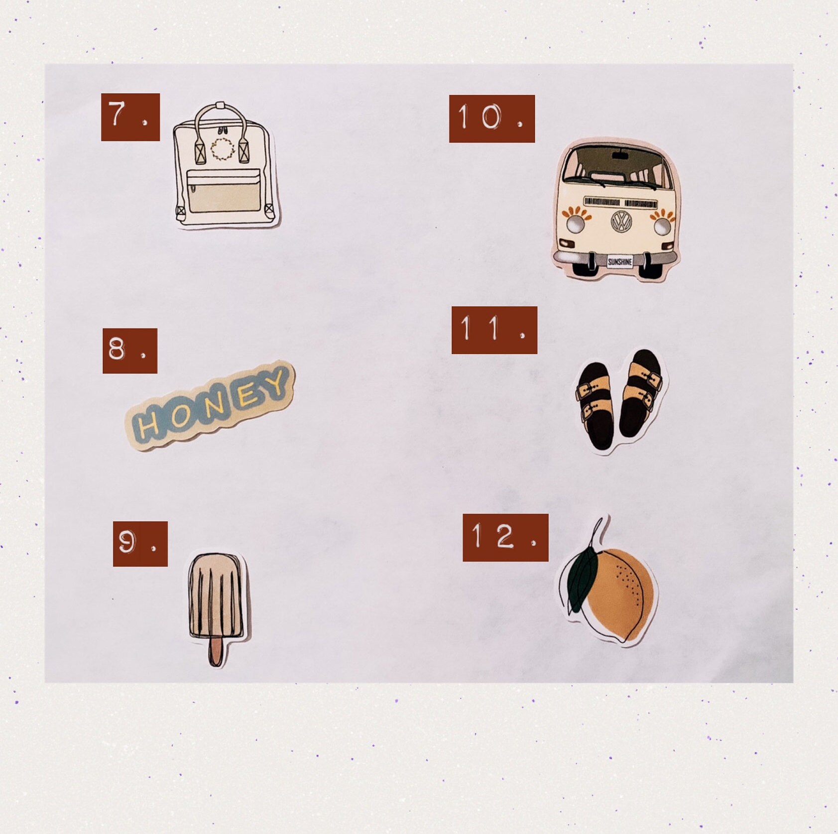 Yellow stickers Etsy