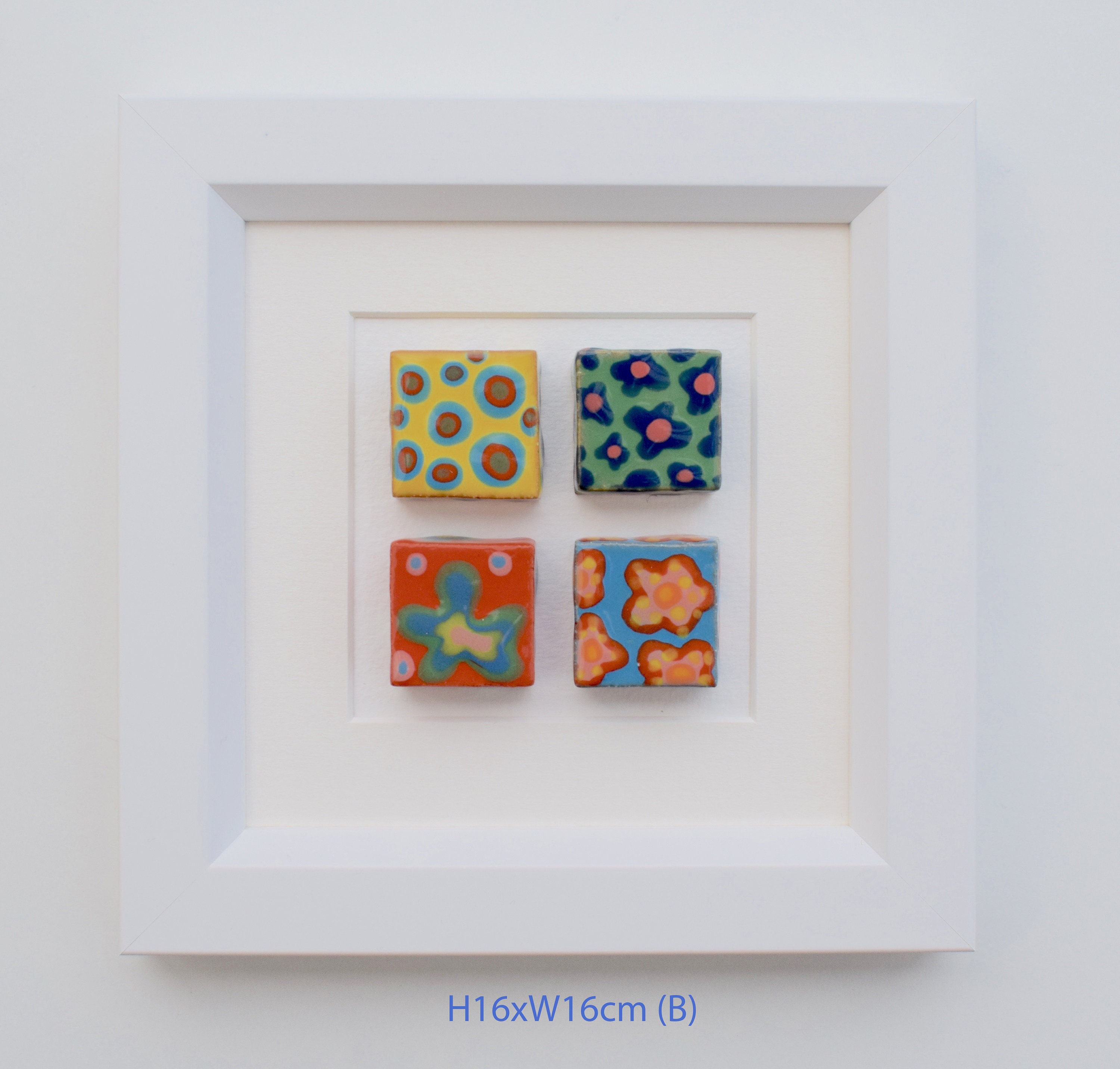 Colourful Framed Ceramic Art/Framed Ceramic/Abstract Wall Etsy