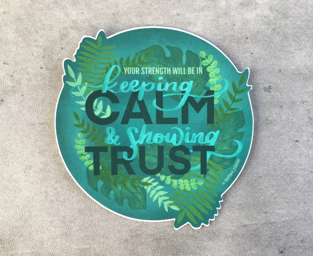 Die Cut Vinyl Sticker Decal Keeping Calm and Showing Trust 2021 Year