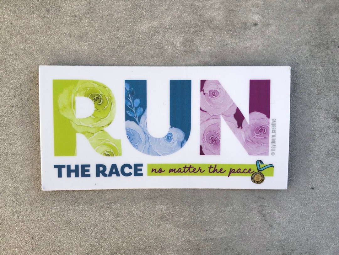 Pace Racing Sticker RUN the Race (no Matter the Pace) Vinyl Sticker - Etsy