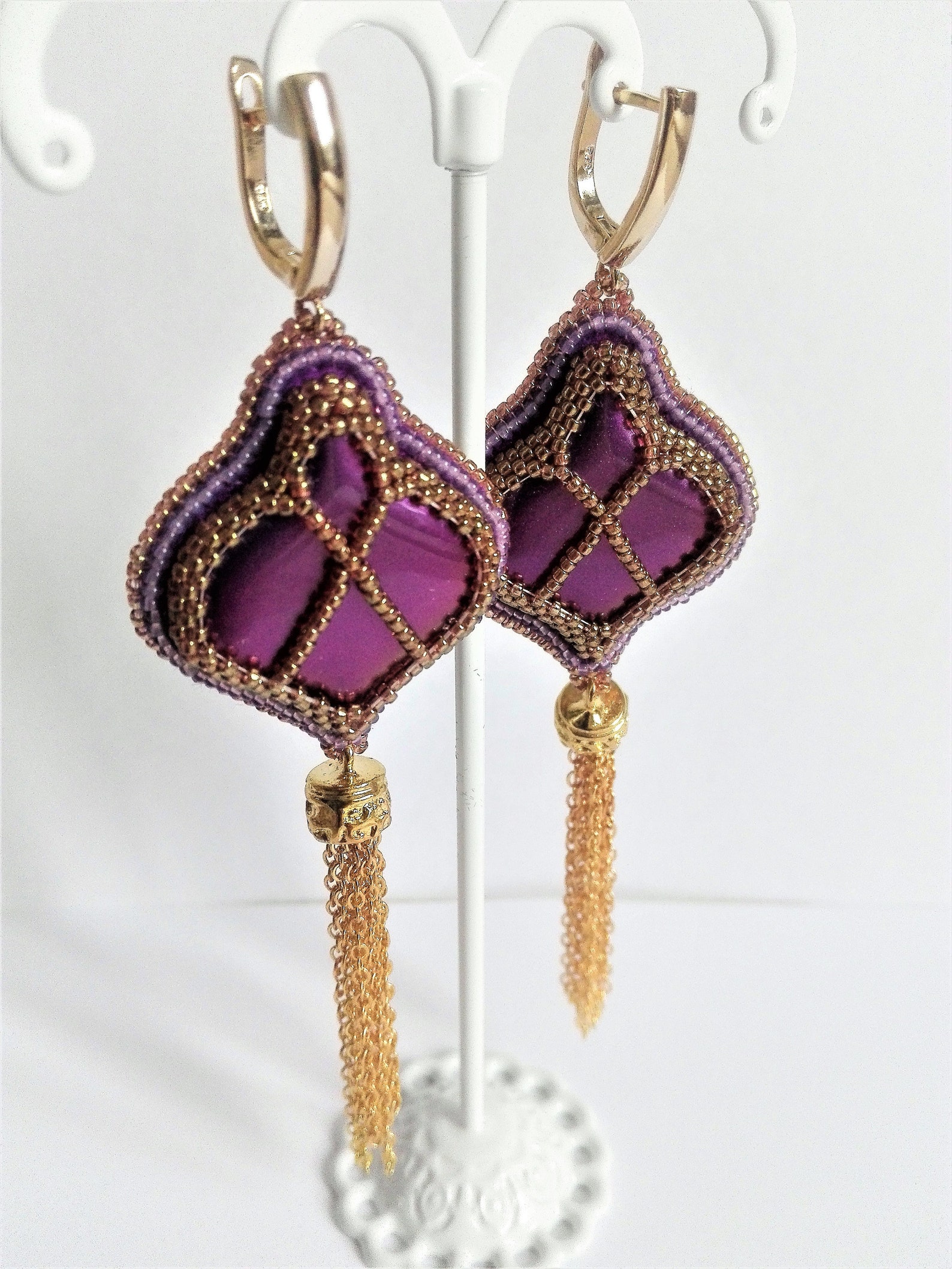 Long drop down earrings fashion jewelry nickel free Etsy