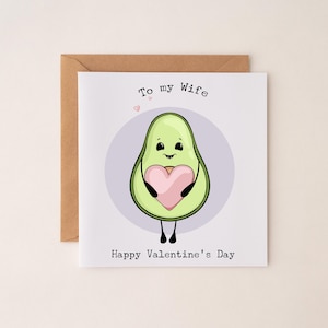 Avocado valentines day card | personalised valentines day | avocado card | avocado lover | valentines card | cute | girlfriend | boyfriend
