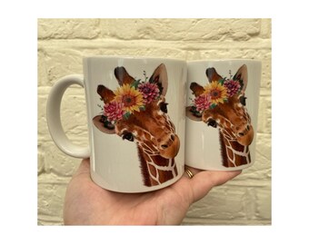 Personalised giraffe mug
