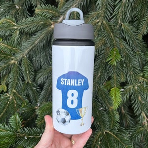 Football shirt water bottle | personalised water bottle | kids | back to school | birthday gift | football