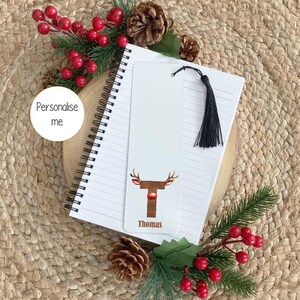Christmas reindeer alphabet bookmark | stocking filler | kids bookmark | Christmas gift | personalised gift | reading bookmark