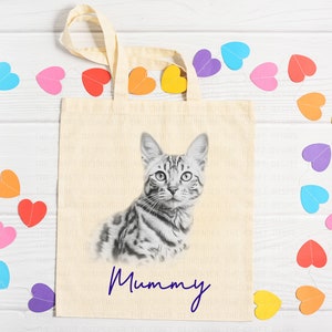 Bengal cat tote bag | Bengal cat gift | Bengal cat lover | birthday | mother&#39;s day | Christmas | gift for mum | personalised tote bag