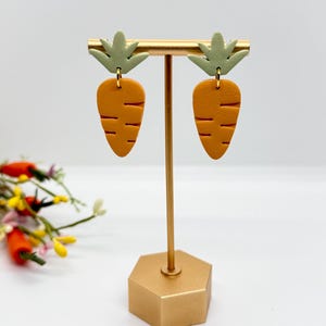 Carrot Clay Earring Dangles