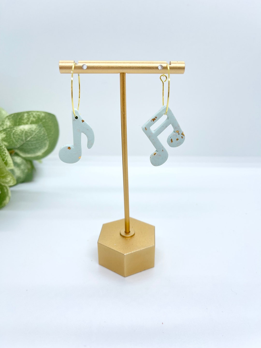 Musical Note Hoop Music Note Hoop Earrings - Etsy