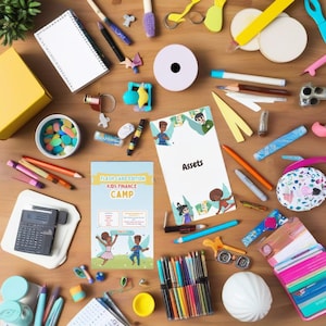 ¡56 tarjetas didácticas de finanzas para niños + presupuesto imprimibles!