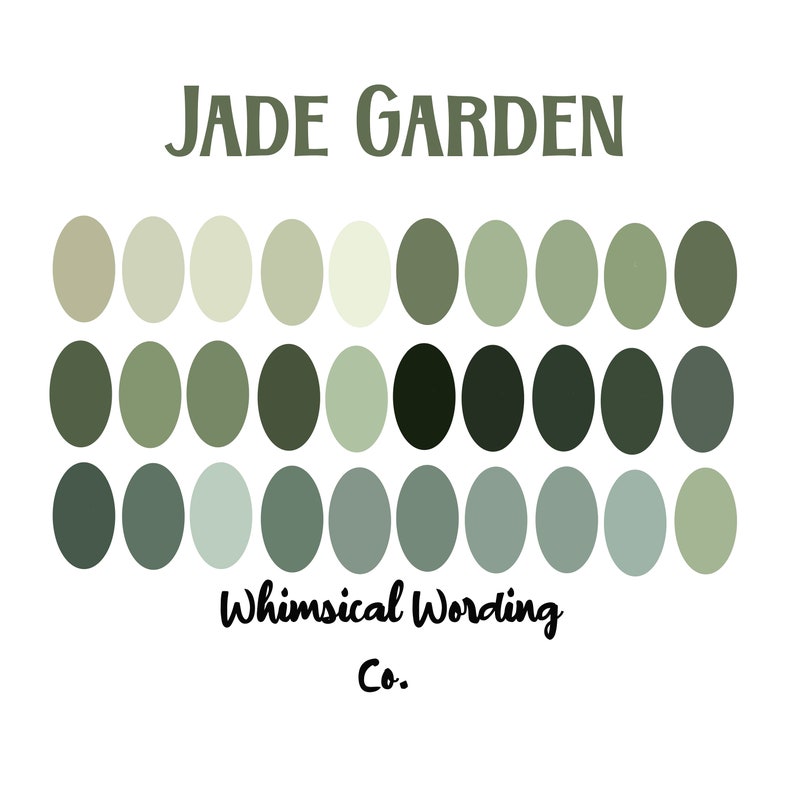 Jade Garden Procreate Palette Etsy