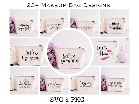 23+ Makeup Bag Design SVG | Make Up Bag Svg  | Makeup Bag Designs |  PNG | Sublimation | Cut FIle
