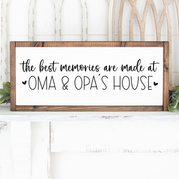 The Best Memories Are Made at Oma & Opa's House SVG | Decorative Svg | Family Sign PNG | Around the Home JPEG | Sublimation | Cut FIle