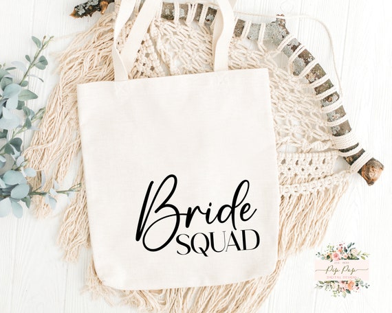 Bride Squad SVG | Tote Bag Jpg | Bridesmaid Gift Ideas Svg | Wedding Tote Bag Designs | PNG | Sublimation | Cut FIle