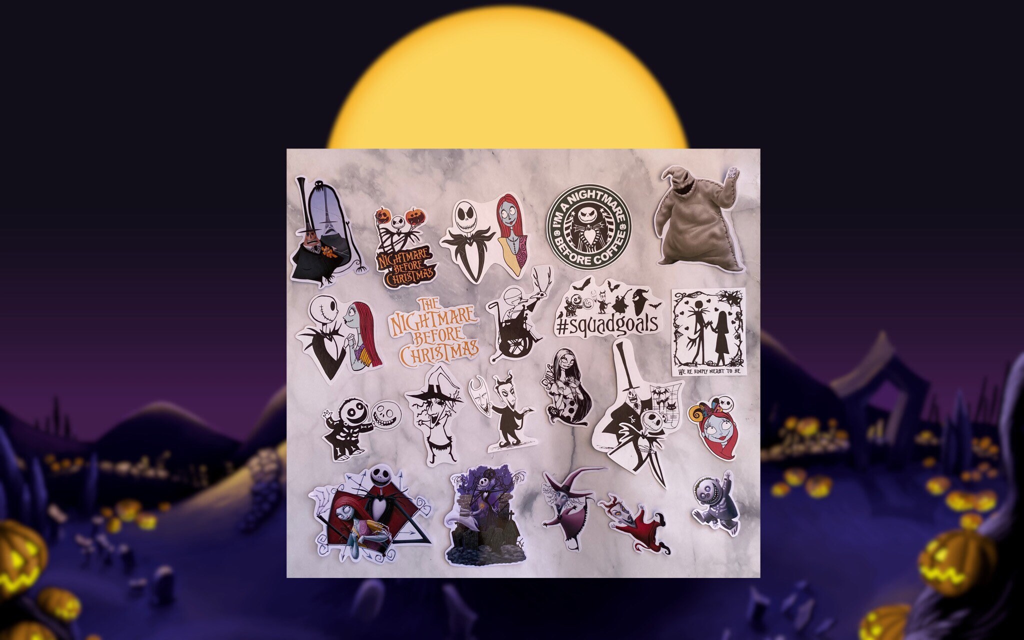 Nightmare Before Christmas Stickers | Etsy