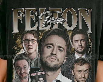 T-shirt graphique vintage Tom Felton - Chemise en coton unisexe
