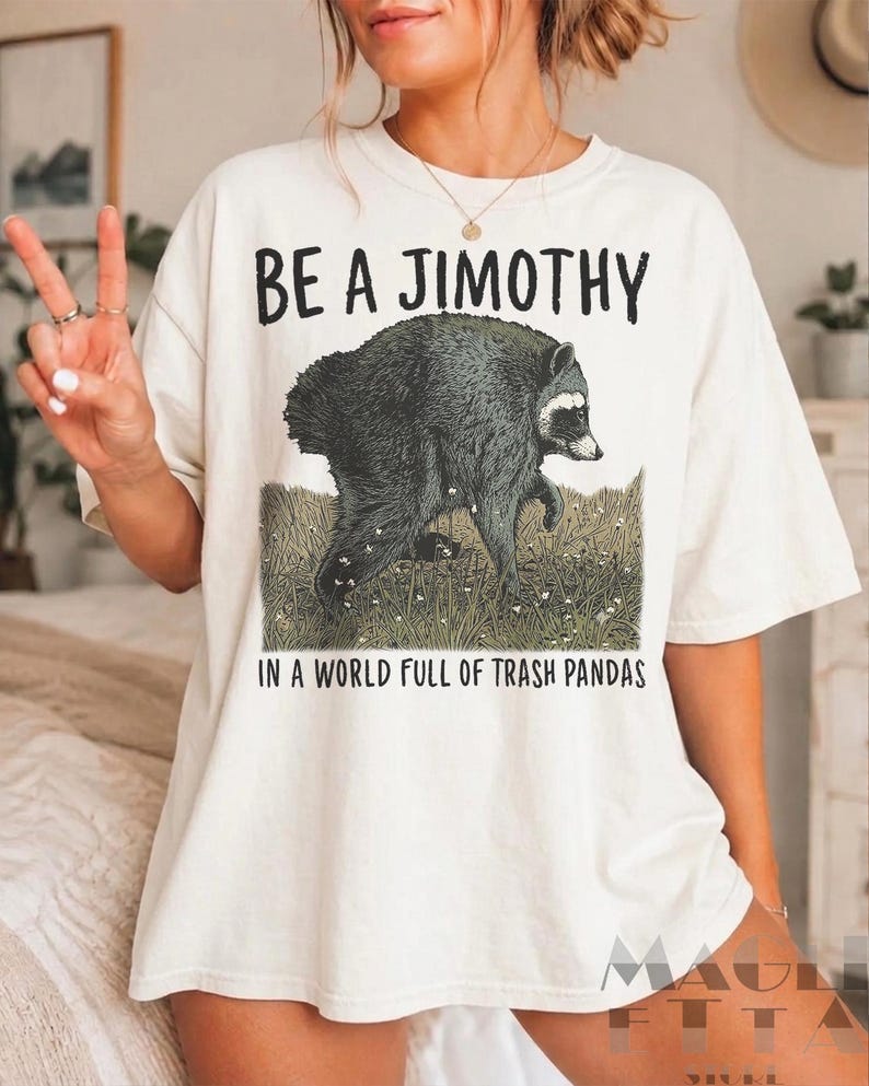 Jimothy Raccoon Shirt, Viral Seattle Raccoon Tee, Funny Viral Short Spine Wildlife T-Shirt image 4