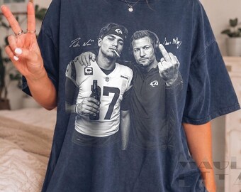 T-shirt Puka Nacua Sean McVay, logo LA Football, sweat-shirt « Middle Finger Beer », n° 17, Comfort Colors, cadeau unisexe pour les fans de Los Angeles