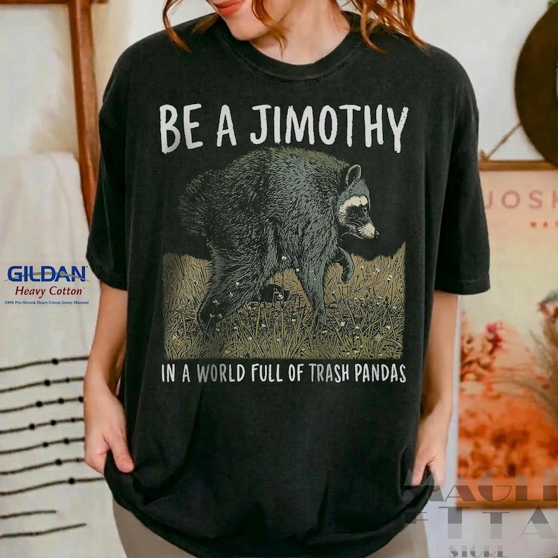 Jimothy Raccoon Shirt, Viral Seattle Raccoon Tee, Funny Viral Short Spine Wildlife T-Shirt image 2