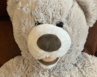 Osito de peluche gris grande de Hugfun con boca Hocico y patas  Aproximadamente 25